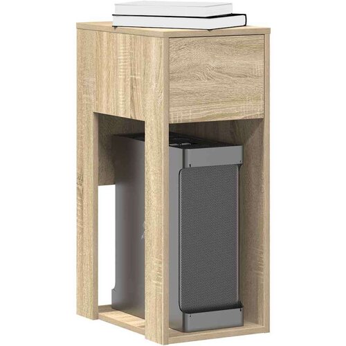 vidaXL Računalniški stolp s predalom sonoma hrast 30x44x74 cm Cene