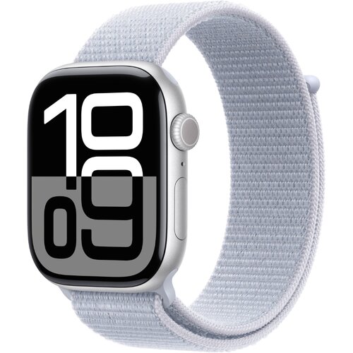 Apple watch S10 gps 46mm silver alu case/blue cloud sport loop, (mwwn3qv/a) Cene