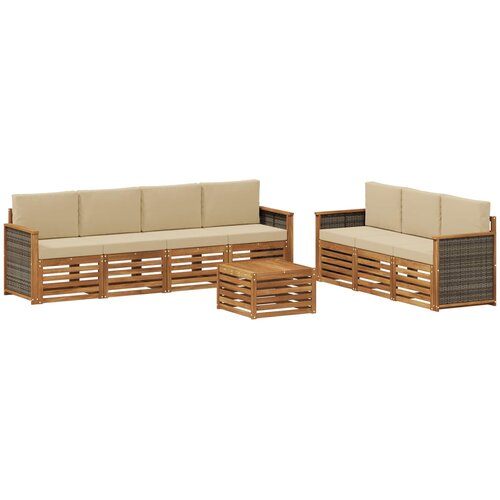 Setovi sofa 8 kom. Čvrsto drvo akacije Slike