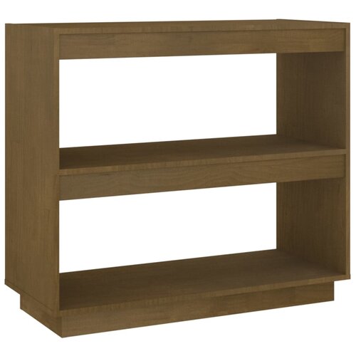 Maison Chic Knjižna omara - Knjižni regal medeno rjava 80x35x71 cm trdna borovina, (21724968) Slike