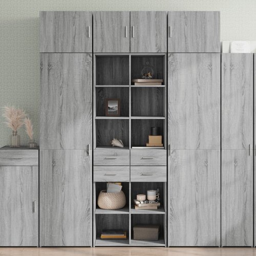 vidaXL Visoka omara siva sonoma 70x42,5x185 cm inženirski les Cene