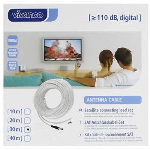 Vivanco SAT-Anschlusskabel-Set 30m Slike