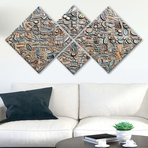Wallity slika 4MDF390474070, 60x115 cm, 4 dela Cene