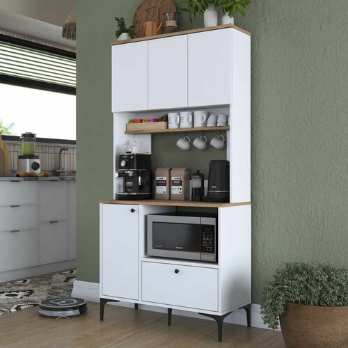 Hanah home vi&scaron;enamenski ormarić JE202, 90,2 cm, orah / beli Cene