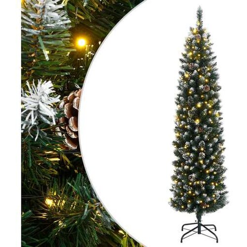 vidaXL Umjetno tanko božićno drvce s 300 LED žarulja 180 cm Cijene