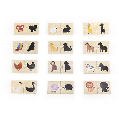 Viga puzzle životinje i njihove siluete ( 1041876 ) Slike