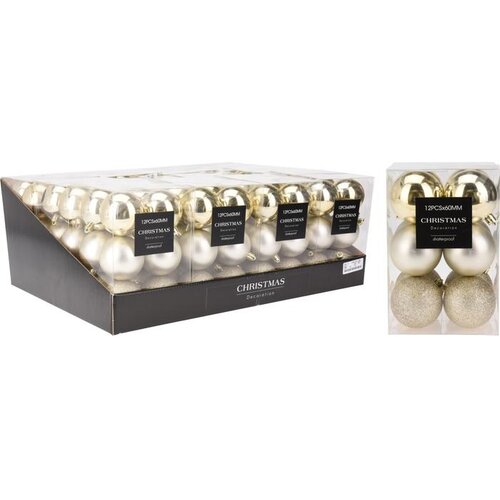  BOŽIĆNE KUGLE 6CM SET 12/1 STAR LIGHT Cene