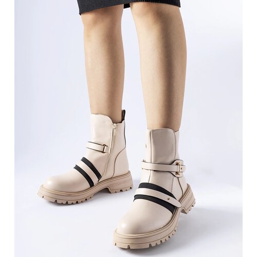 Gemre Beige insulated ankle boots Laderoute Cene