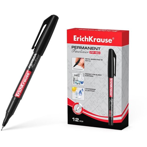 Erich Krause Permanentni marker FP-50, črn, (21221251) Cene