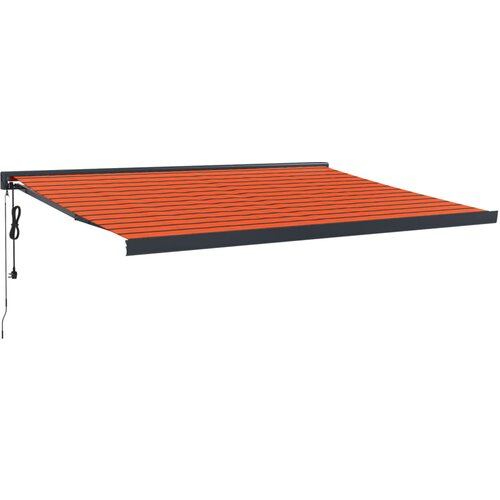 Maison Chic Zložljiva tenda - Senčniki oranžna in rjava 4,5x3 m blago in aluminij, (22038405) Cene