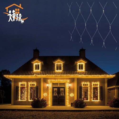  Spoljašnja novogodišnja LED svetleća mreža 300x300cm Toplo bela Lumineo Icicle 494883 Cene