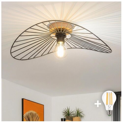  Brilagi - LED plafonski luster CERIA WIRE 1xE27/40W/230V 40x56 cm crna/hrast Cene