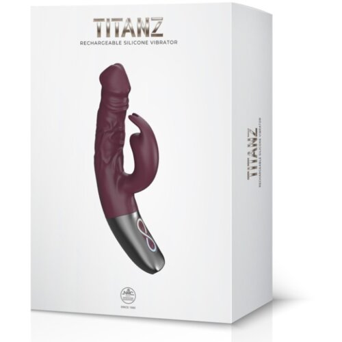 NMC Titanz Vibrator Rabbit Titanz 7 Rubine Red Cene