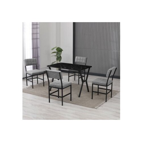 Hanah home Trpezarijski sto i stolice Dubai , Sivo-crni Cijene