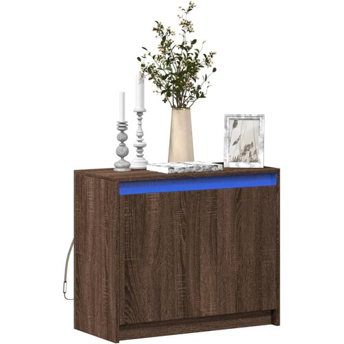  Komoda s LED boja smeđeg hrasta 72x34x61 cm konstruirano drvo Cijene