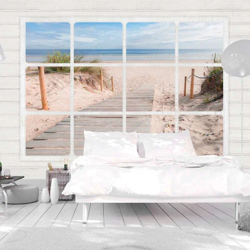  tapeta - Window &amp beach 200x140