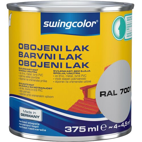 SWINGCOLOR Barvni lak (svilenkasto mat, barva: srebrno siva, 375 ml) Cene