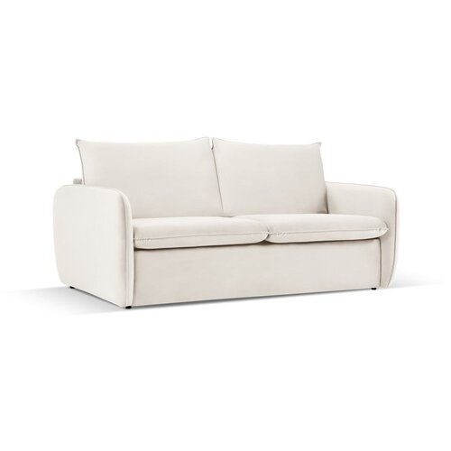 Cosmopolitan Design Kremno bela žametna raztegljiva sedežna garnitura 194 cm Vienna – Cene