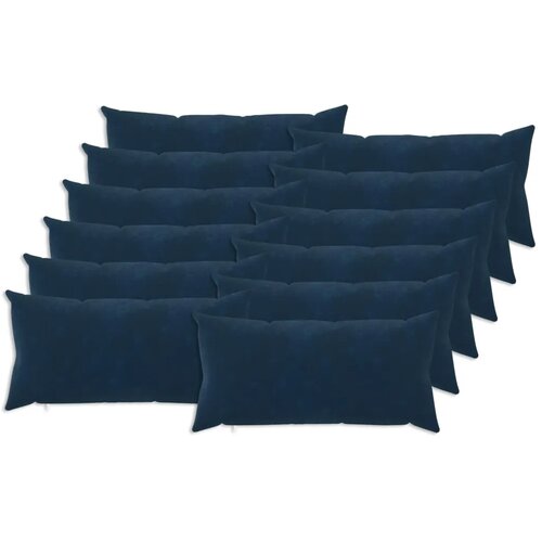  Jastuk s jastukom HEERLEN 12 kom. Plava Mikrofibra Flis - Plava 40 x 80 cm 12 Cijene