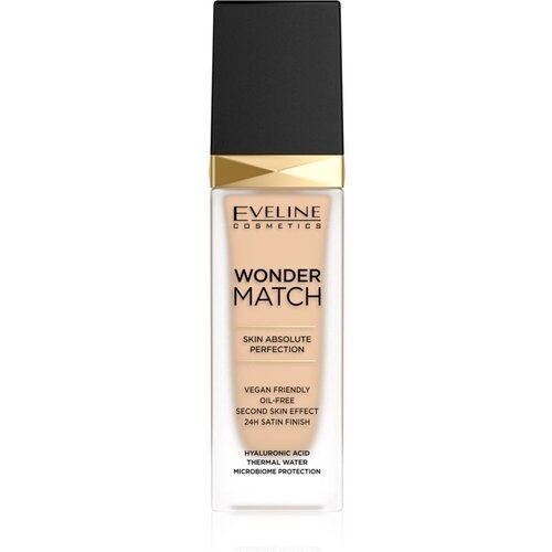 Eveline Cosmetics Wonder Match dolgoobstojni tekoči puder s hialuronsko kislino odtenek 11 Almond 30 ml Slike