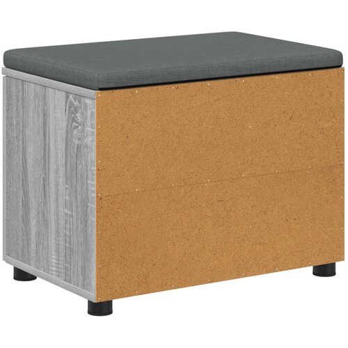  Klupa za hodnik s jastukom Sivi Sonoma 60 x 38 x 46 cm Slike