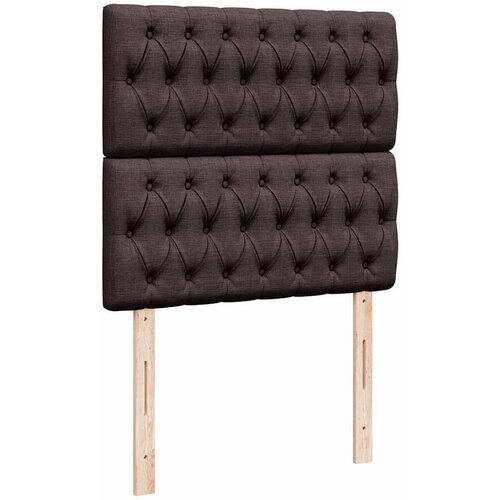  Otomanski krevet s madracem i LED tamnosmeđi 90x200 cm tkanine Slike