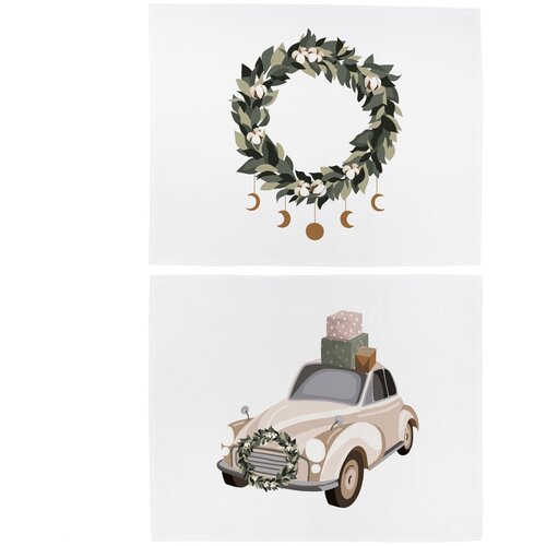 Butter Kings Tekstilni podmetač 2 kom s božićnim motivom 35x47 cm Festive Car – Cijene