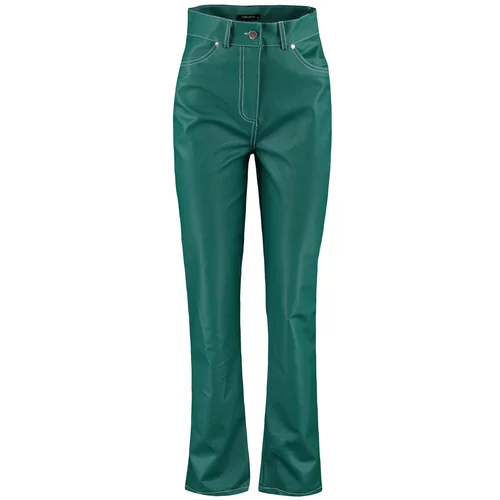 Trendyol Green Faux Leather Pants