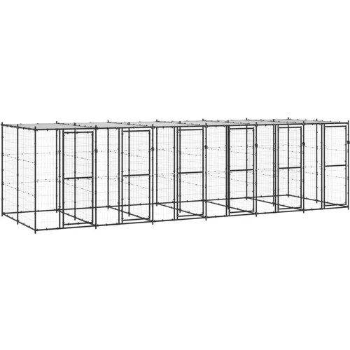  vanjski kavez za pse s krovom čelični 14,52 m²