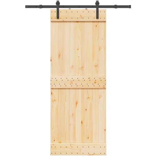 vidaXL Klizna vrata s priborom za montažu 80 x 210 cm masivna borovina Cijene