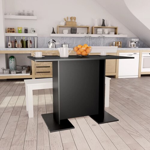 The Living Store Stol za objedovanje Crna 110 x 60 x 75 cm Konstruirano drvo Cene