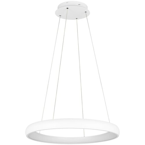  Bela LED zatemnitvena viseča svetilka s kovinskim senčilom ø 75 cm Cardona – Cene