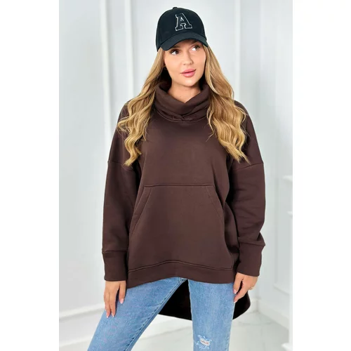 Kesi Oversize insulated sweatshirt brown color