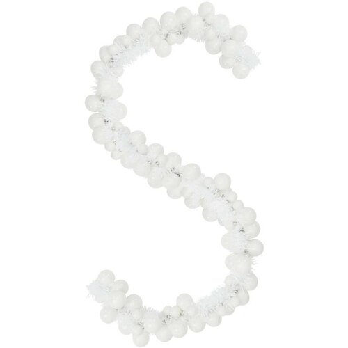 VidaXL Garland od božićnih kuglica Bijelo 186 cm Polistiren Slike
