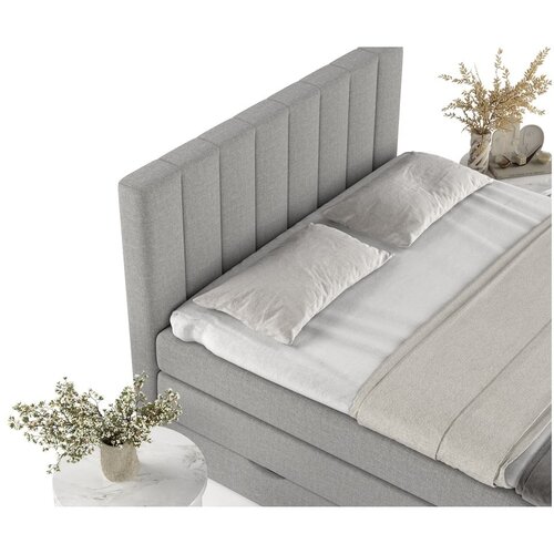 Maison de R&amp;ecirc;ve Svetlo siva boxspring postelja s prostorom za shranjevanje 160x200 cm Ruby &amp;ndash; Slike