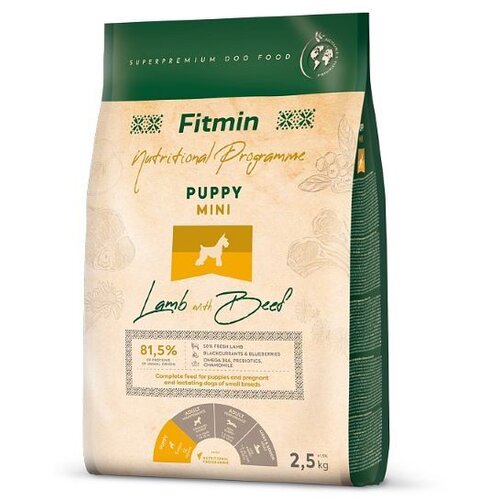 Fitmin dog nutritional programme puppy mini jagnjetina sa govedinom 2,5kg Cene
