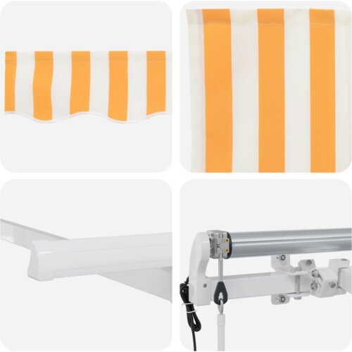  Skrovita tenda Žuta i bijela 350x200 cm 350 x 200 cm Slike