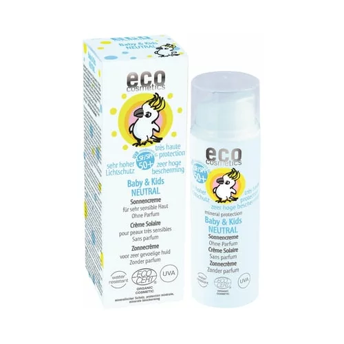 eco cosmetics Krema za sončenje za dojenčke ZF 50+ nevtralno