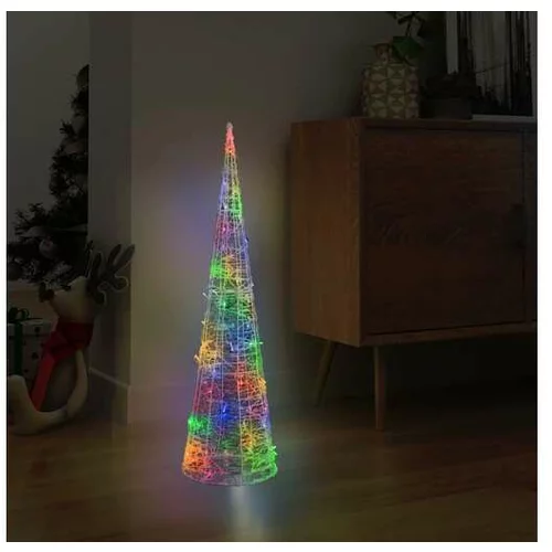  Akrilna okrasna LED piramida večbarvna 90 cm
