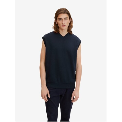 Tom Tailor Dark Blue Men&amp;#039;s Vest Denim - Men&amp;#039;s Slike