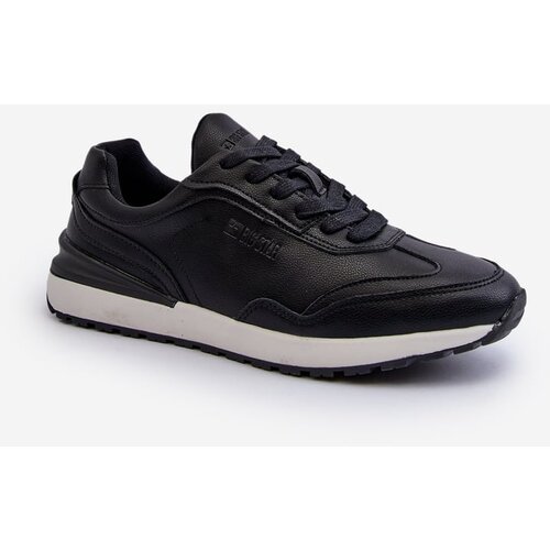 Big Star Men's leather sneakers BIG STAR black Cene