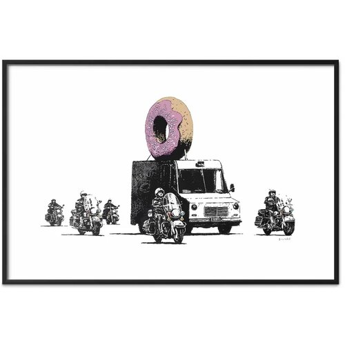  Plakat - Donut Police 30x21 Crni okvir s margom Slike