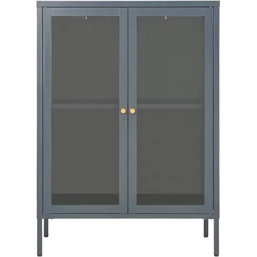 Komoda 75 x 35 x 105 cm od čelika i stakla Slike