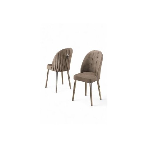 Hanah home set 2 stolice mara cappuccino chrome Cene