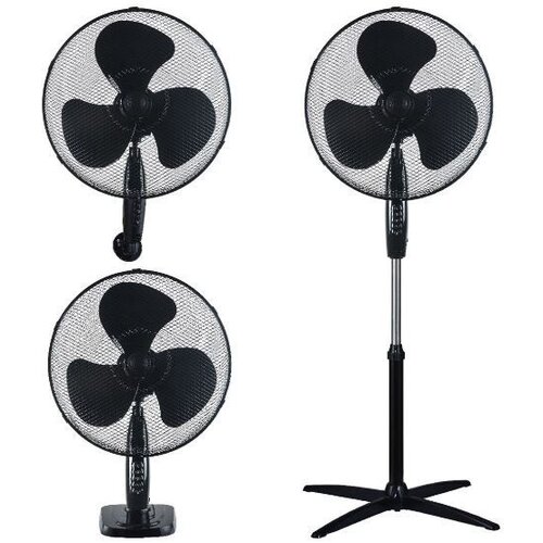 Niaros KURELI Ventilator 3U1, PODNI, ZIDNI I STONI, PREČNIK 43CM, 45W, CRNI Cene
