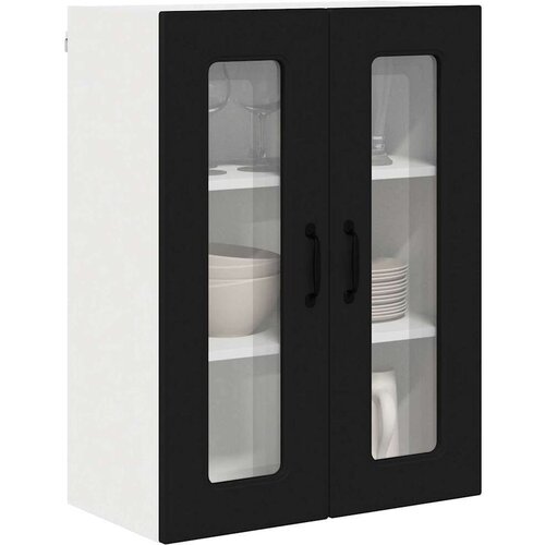 VidaXL Zidni kuhinjski ormarić Crna 60 x 31 x 80 cm Konstruirano drvo Slike