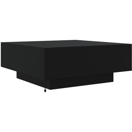  Stolić za kavu s LED svjetlima crni 80x80x31 cm Slike