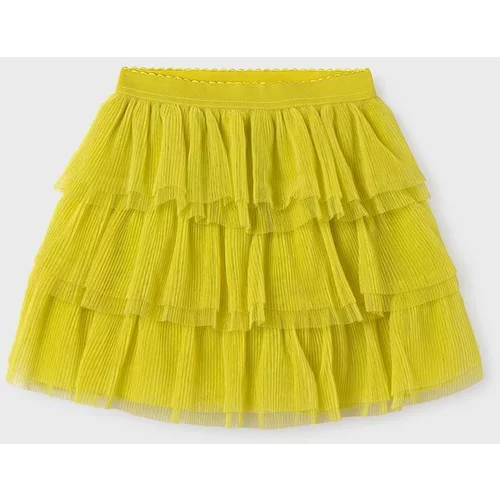 Mayoral Dječja suknja boja: žuta, mini, širi se prema dolje