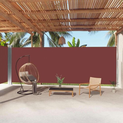 VidaXL Uvlačiva bočna tenda smeđa 220 x 1000 cm Slike