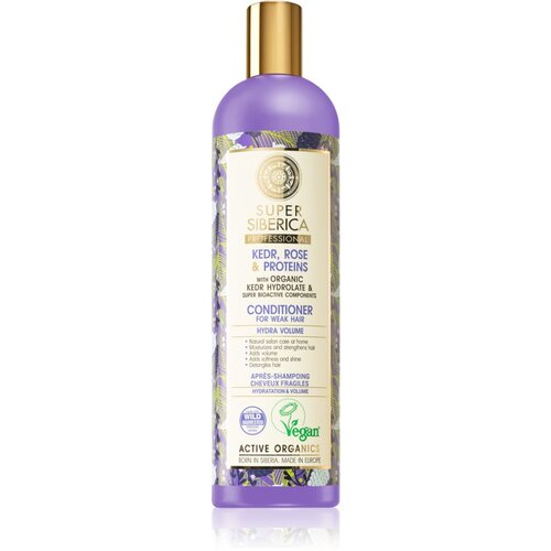 Natura Siberica Kedr, Rose &amp;amp; Protein regenerator za volumen za oslabljenu kosu 400 ml Slike